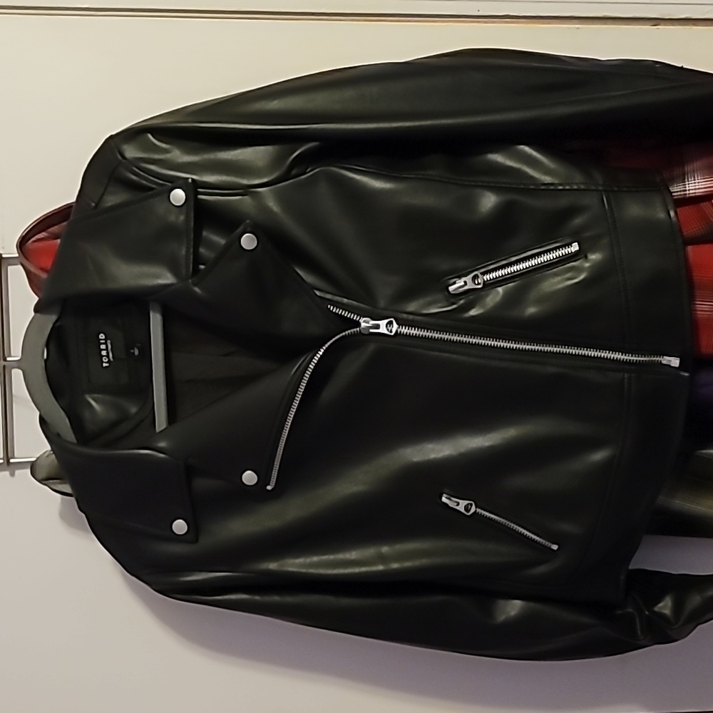 FAUX LEATHER MOTO JACKET